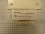 Label "BÖWE M30" for display