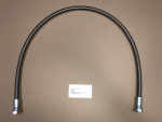 Dampfschlauch,Teflon,IG1/2"x1200mm,mit Edelstahlgewebe-Ummantelung,f.Dampf und Wasser