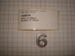 Figure "6" 30mm,silver,chrome